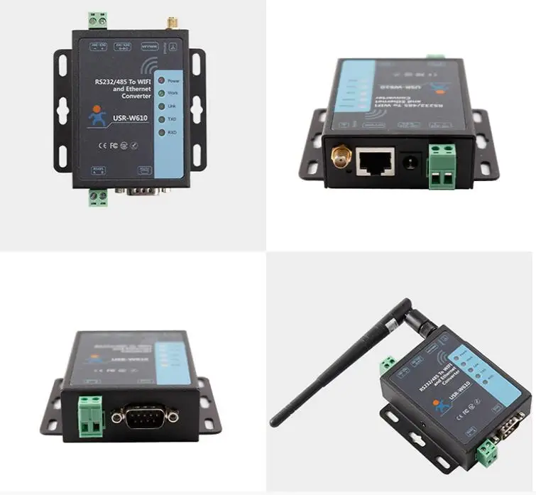 USR-W610 SSL, HTTPS série RS232 RS485 à RJ45 Ethernet WiFi convertisseur sans fil serveur convertisseur intégré serveur Web