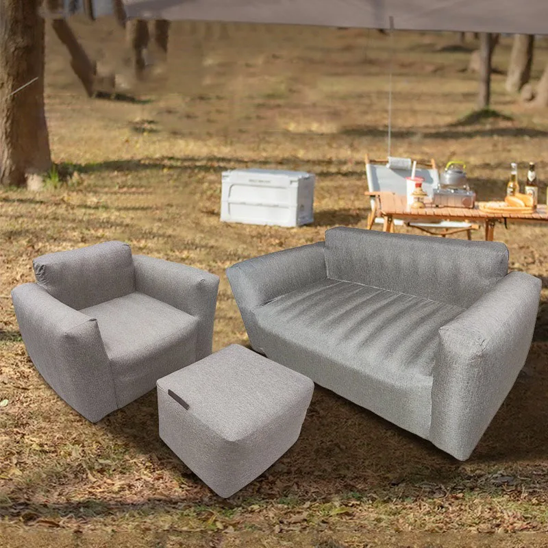 

Роскошный надувной диван для отдыха на открытом воздухе, Одноместный Двойной надувной диван, кровать для отдыха на открытом воздухе, мебель для кемпинга, портативное Складное Сиденье для кровати