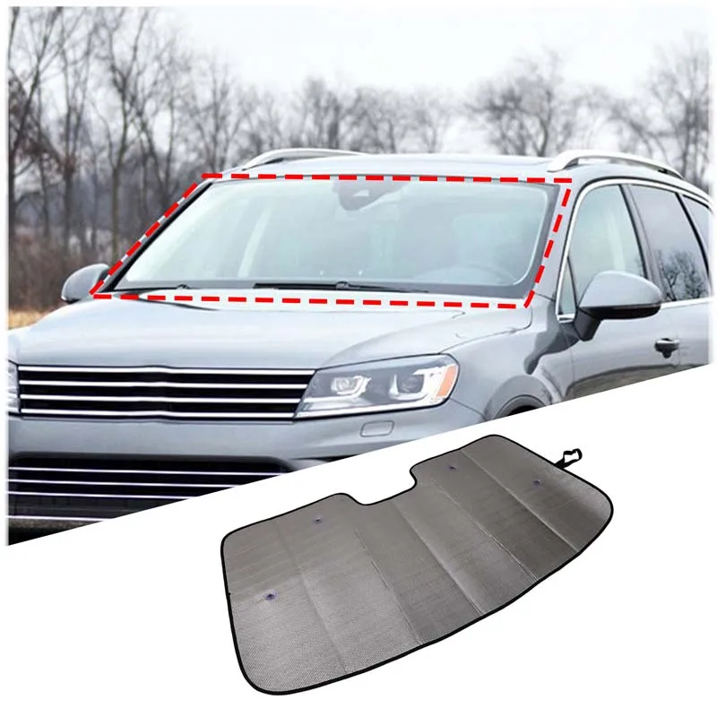 

Car Front Windshield Sunshades UV Protection Sun Visors Heat Insulation Protector Cover For Volkswagen Touareg 7P5 7P6 2011-2018