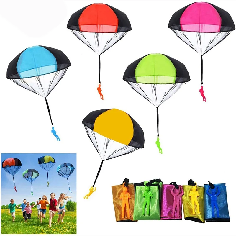 10Pcs Tangle Free Throwing Toy Parachute Men Outside Toys No Battery Throwing Hand Kids Birthday Favors Gifts Pinata Filler