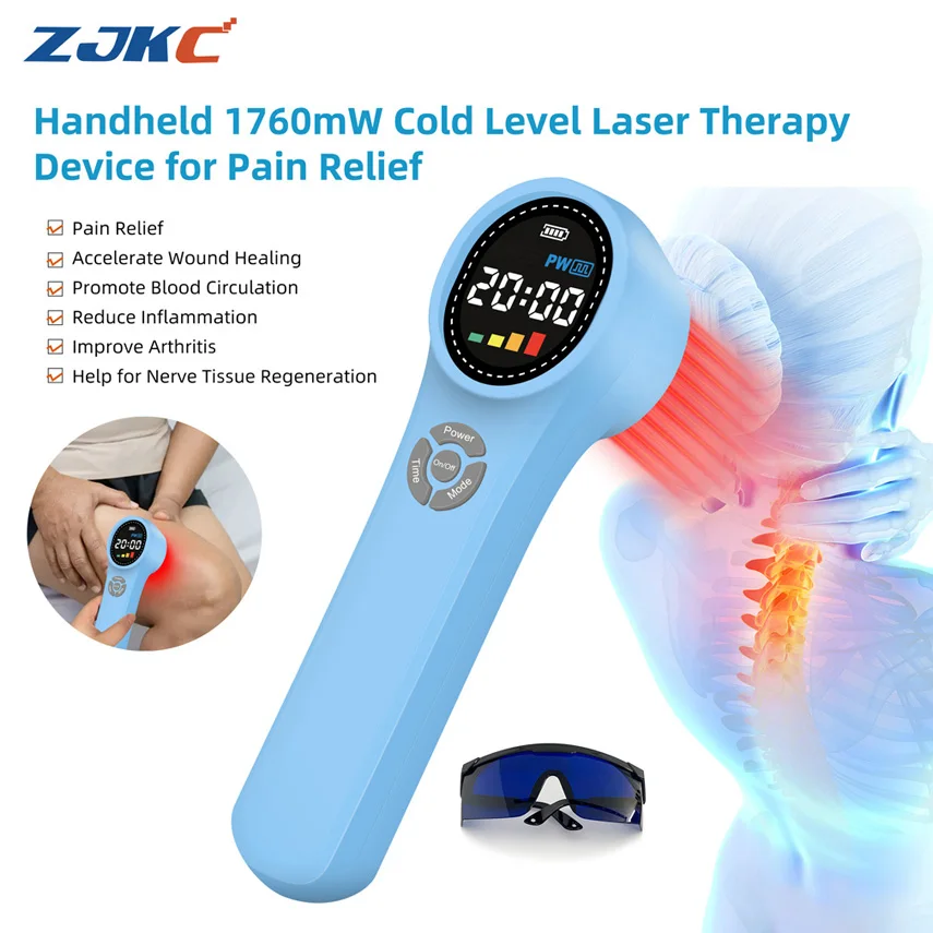 

1760mW Infrared Lamp Therapy Low Level Laser Light Treatment for Pain Relief Neck Shoulder Back Arthritis 660nm 810nm 980nm