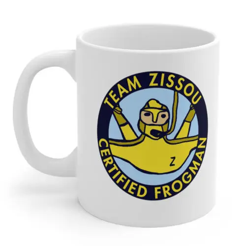 TEAM ZISSOU CERTIFIED FROGMAN 11oz Coffee Mug Cup - Life Steve Scuba Aquatic