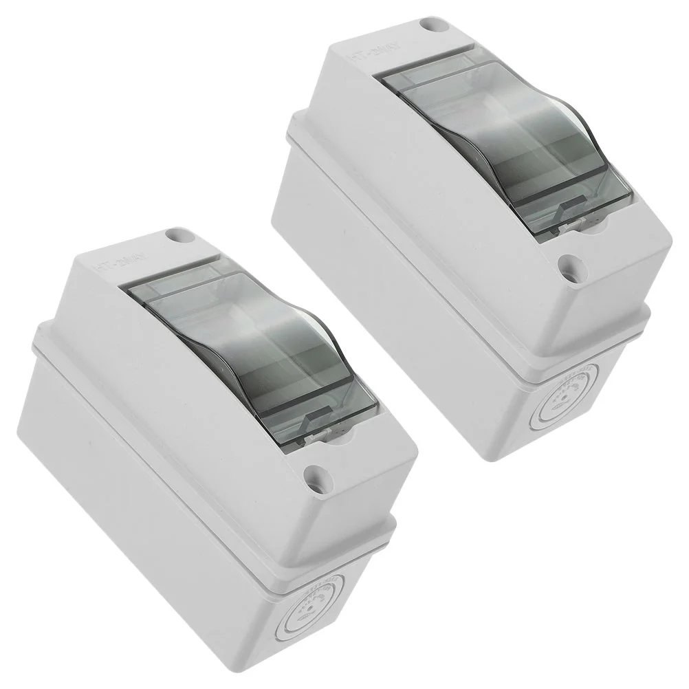

2 Pcs Way Distribution Box Small Plastic Boxes Consumer Unit Electronic Junction Case Shell Electrical Weather Proof