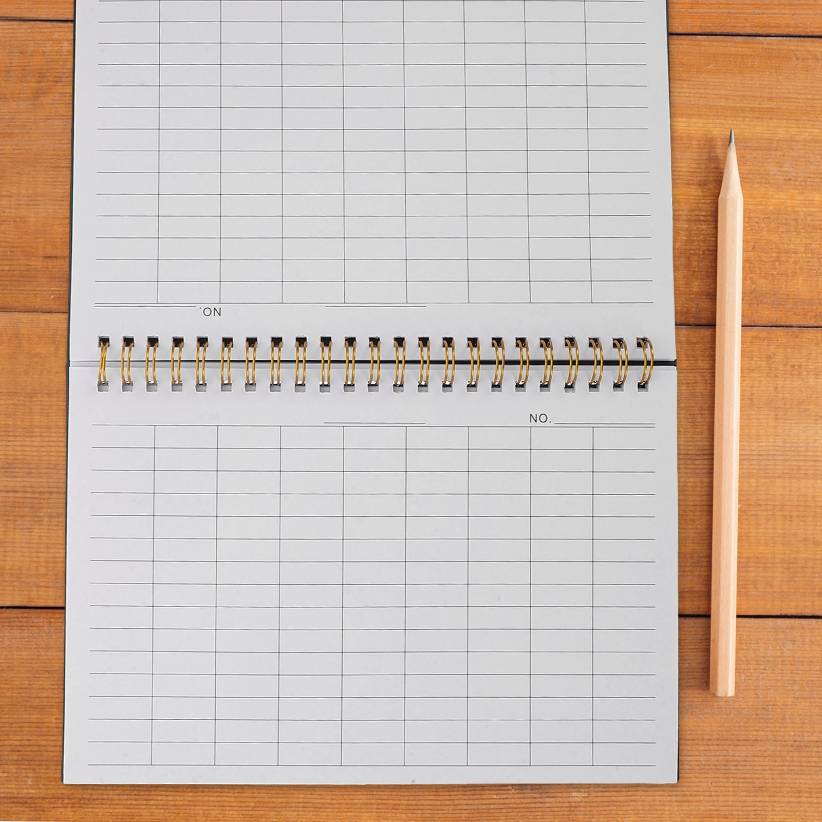 2 قطعة دفتر شبكة المحاسبة 60 ورقة تخطيط أفقي عمودي غطاء Pp لتتبع نفقات دفتر الأستاذ للأعمال #4