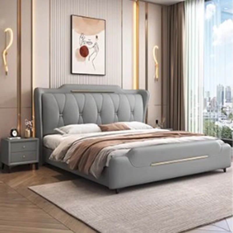 

simple cheap Double Bed Luxury Highend Kids sleeping Twin Double Bed queen floor design letto matrimoniale bedroom furniture