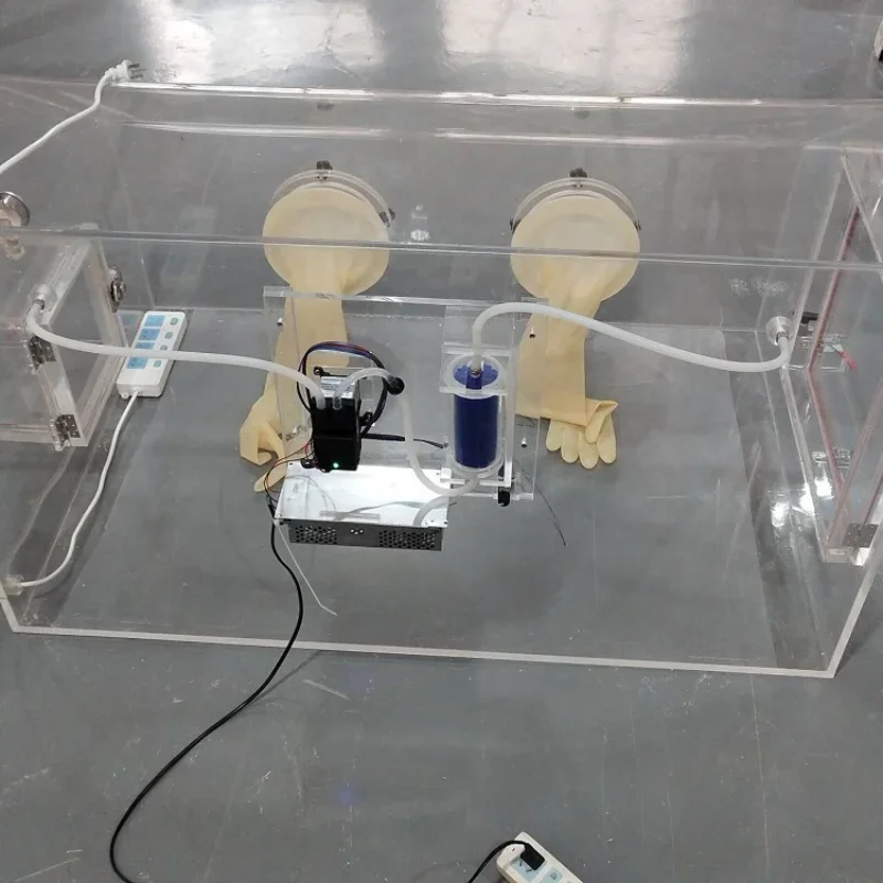 Plexiglass balance glove box
