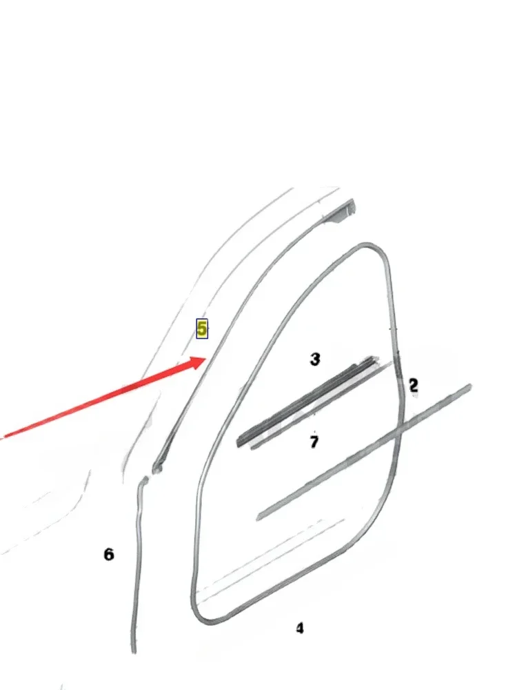 Front/ Rear Left/ Right Door Rubber Seal 51337178007 7178007 for BMW F01 F02 730i 740i 750i F04 2008-2015