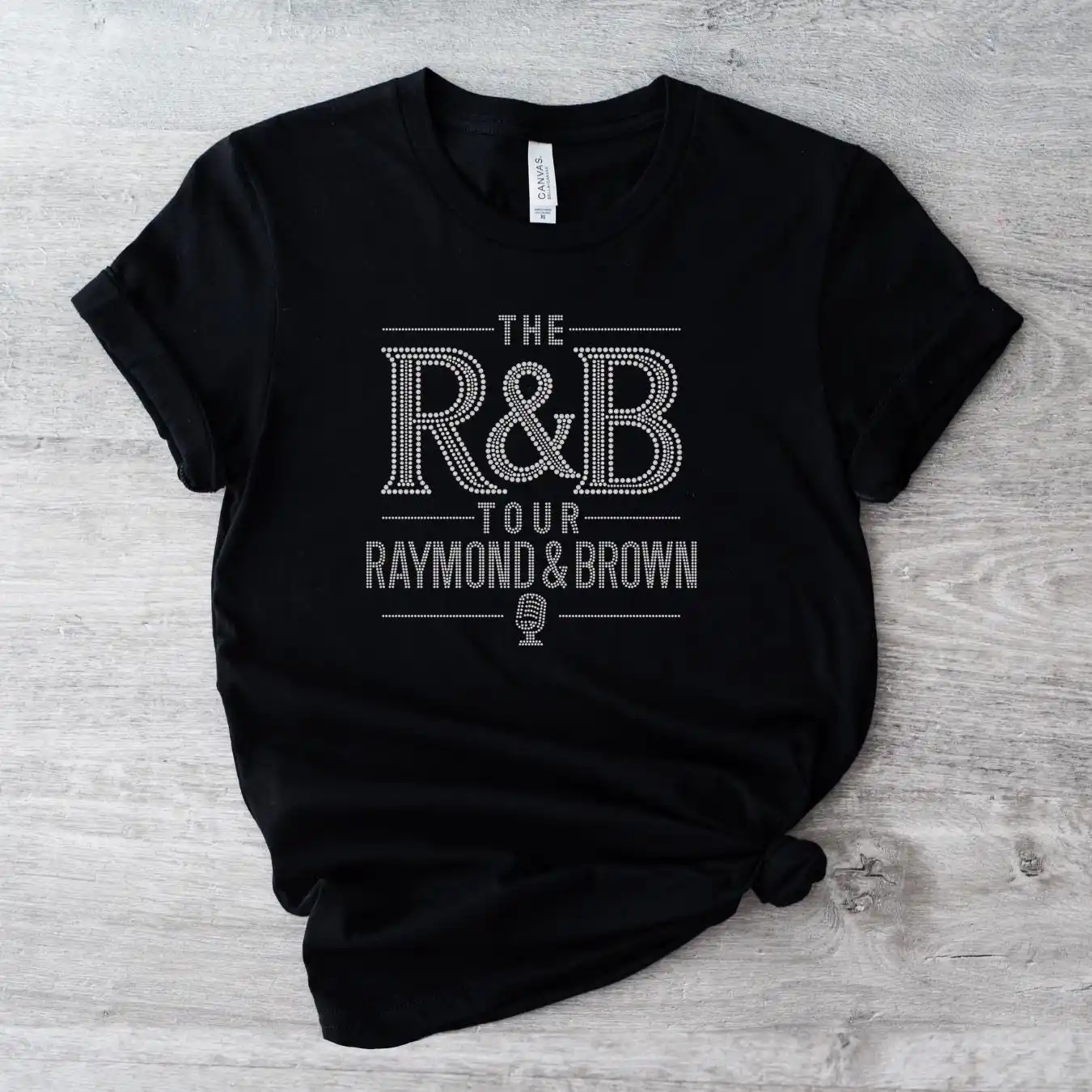 R&B Tour RandB Tour Rhinestone Shirt | Raymond and Brown Concert Inspired Bling Tee