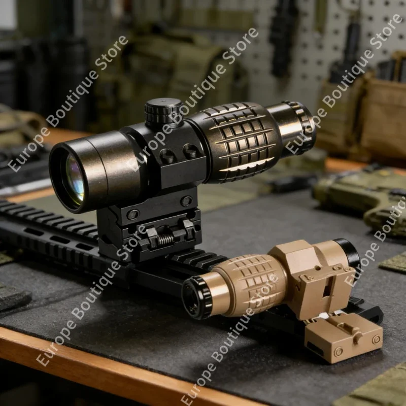 نطاق المكبر البصر القابل للطي مشاهد المدمجة مع غطاء الوجه يصلح ل 20 مللي متر 21 مللي متر السكك الحديدية جبل اللعب تلسكوب الملحقات