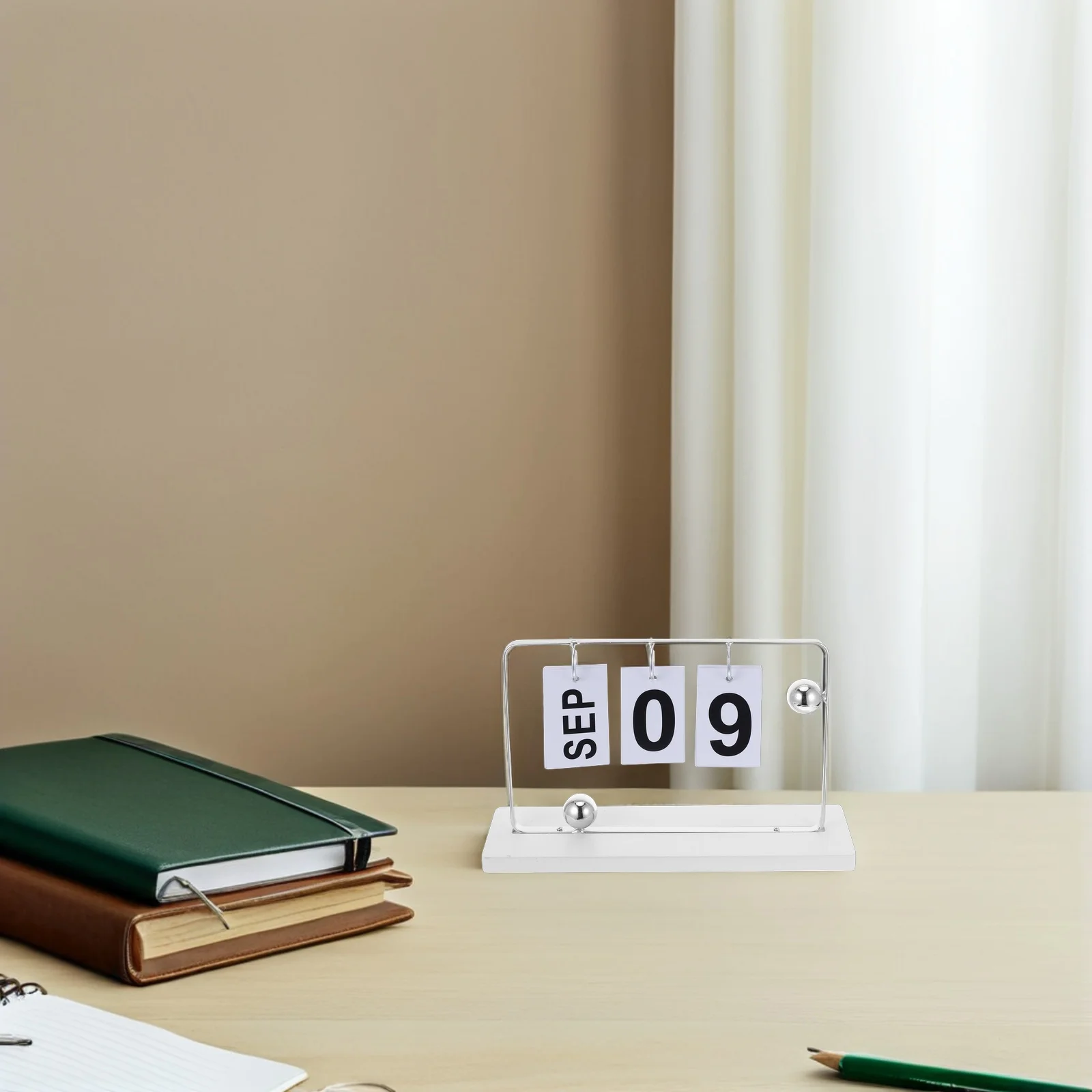 

1Set Desk Perpetual Calendar Wooden Block Flip Stand Minimalist Design Practical Desktop Decor for Home Office