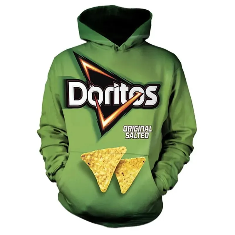 Doritos Cornflakes Multi Flavour 3d Printing New Neutral Casual Hoodie Street Fashion Oversized Men Women Kids Pullover