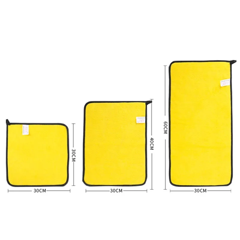 Thicken Car Wash Microfiber Towel 30x30/40/60CM Soft Car Cleaning Drying Cloth Hemming Car Care Cloth Detailing Car Wash Towel image 6