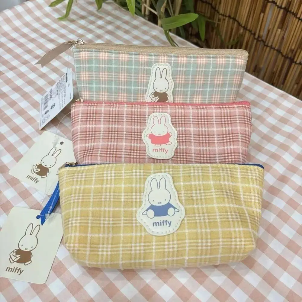 

Miffy Rabbit, чехол для студенческой ручки с героями мультфильмов в японском стиле, хлопковая полосатая милая сумка для канцелярских принадлежностей большой емкости, сумка для хранения косметики