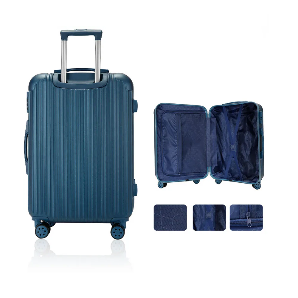 Spinner bleu foncé/rose/blanc, valise de voyage pour hommes/femmes, bagages de 20 pouces avec chariot, matériau Super compressant ABS + PC, nouvelle