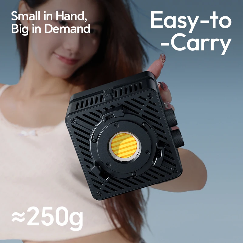 Ulanzi EC65 65W Cube Light COB Light 2700-6500K Mini Bowens Mount COB Suporte de luz de vídeo remoto com controle condensador óptico