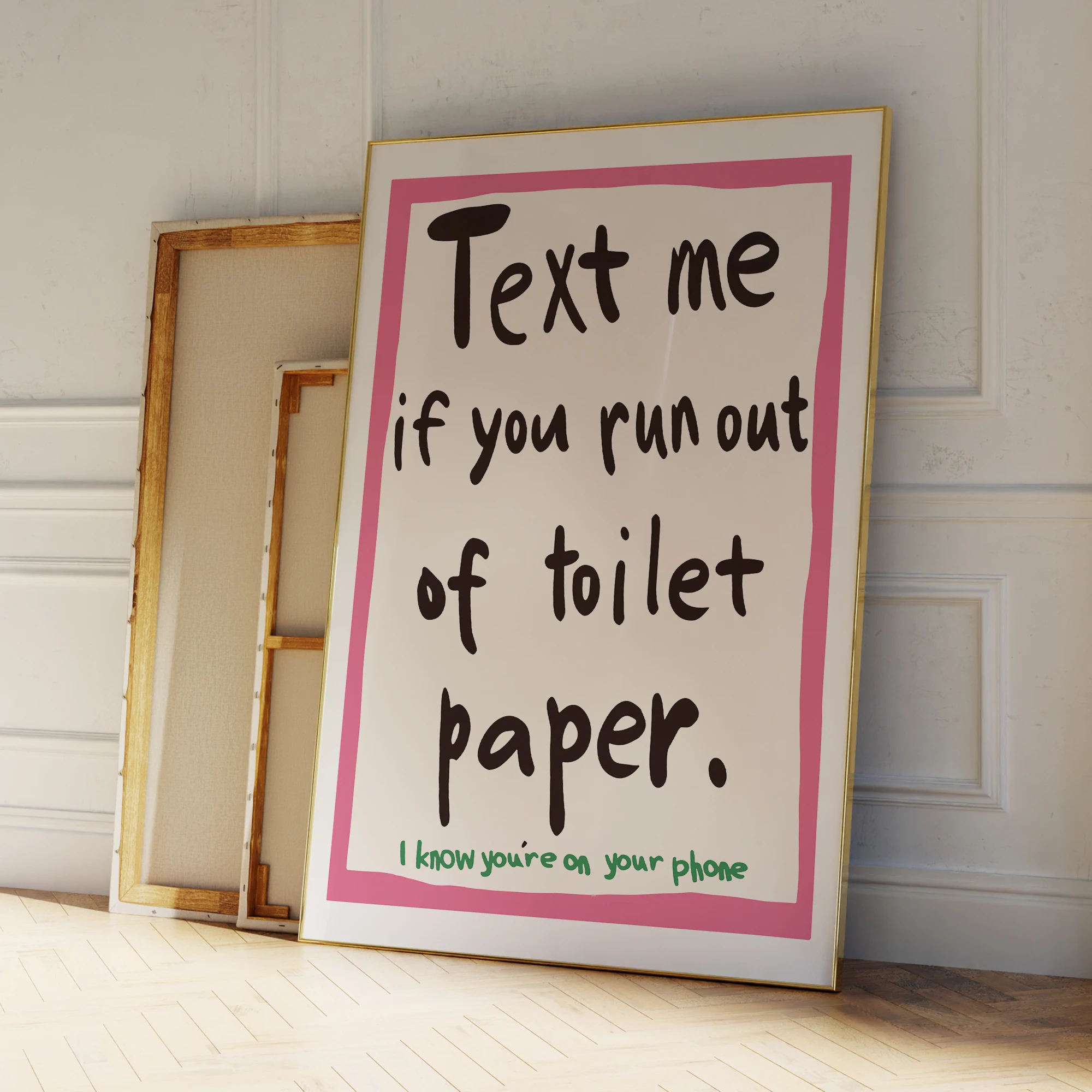 Of Toilet Paper Wall Art Prints Canvas Painting Poster Picture For Living Room Home Decor Modern Text Me If You Run Out