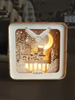 Rompecabezas de madera 3D, Kit de modelo de Castillo, luces nocturnas para niños, decoraciones de escritorio, regalos de cumpleaños y Navidad para mujeres