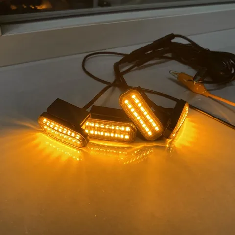 Светодиодные фары Beusfirts 18LED для передней решетки Toyota Tundra Raptor/TRD (ДХО/ходовые огни/габаритные огни) 2022-2025 гг.