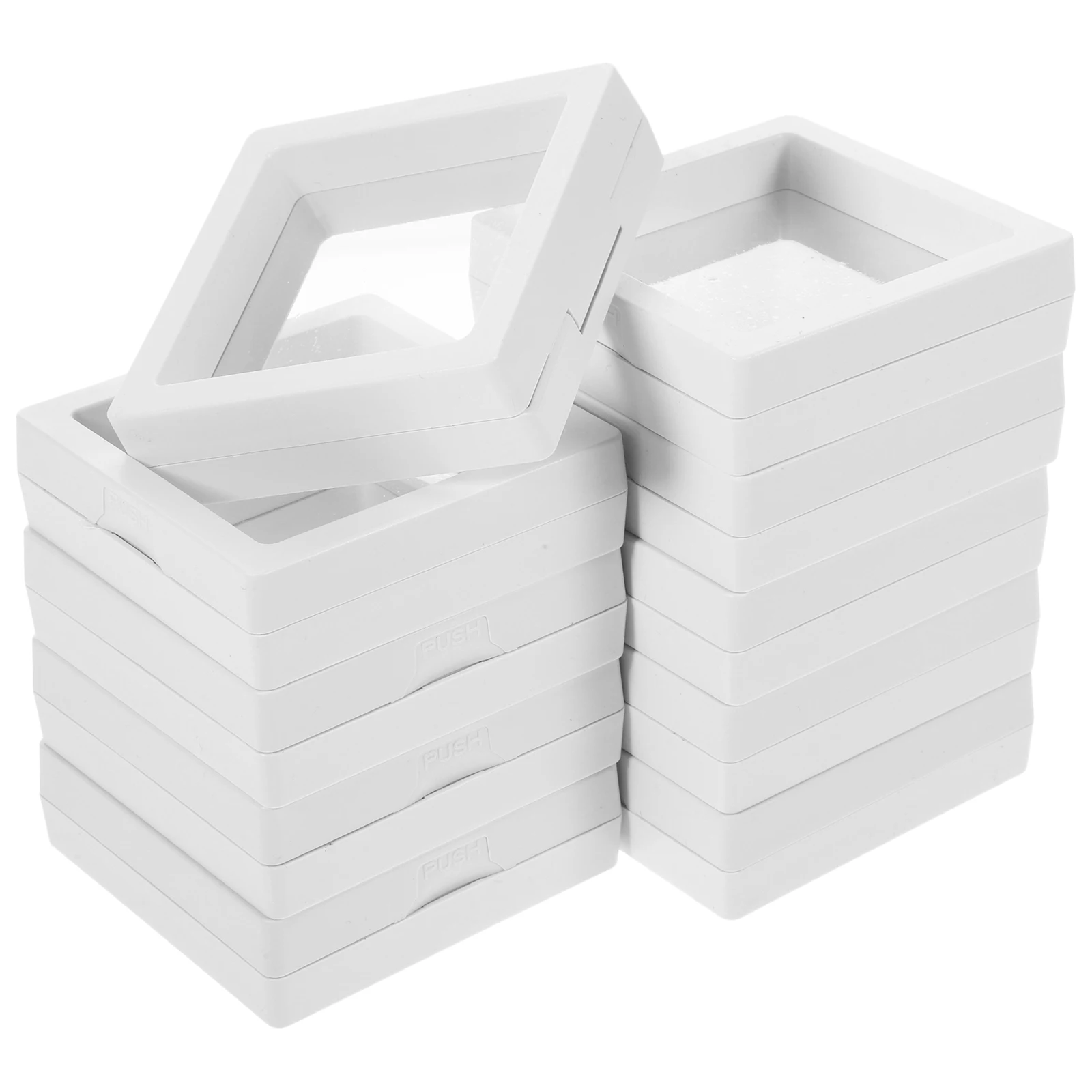 

10 Pcs Rack White 7x7 Portable Jewelry Organizer Ring Display Stand Display Stand for Necklace Organizer Home Shop