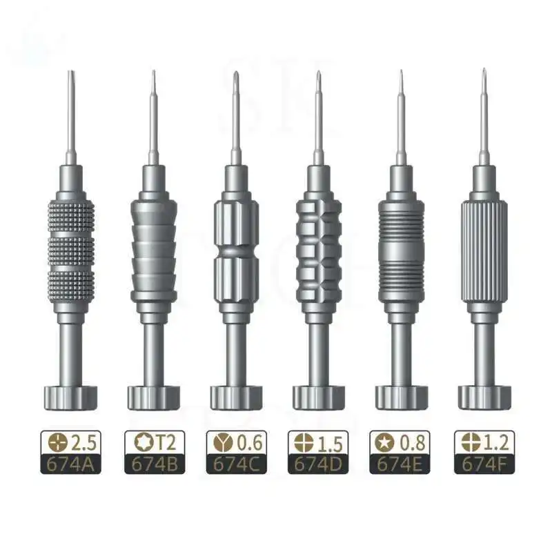 Destornillador de precisión de alta dureza, cruz de flor de ciruelo para herramientas de desmontaje interno inferior de iPhone 0,6 0,8 1,2 1,5 T2 2,5 tipos