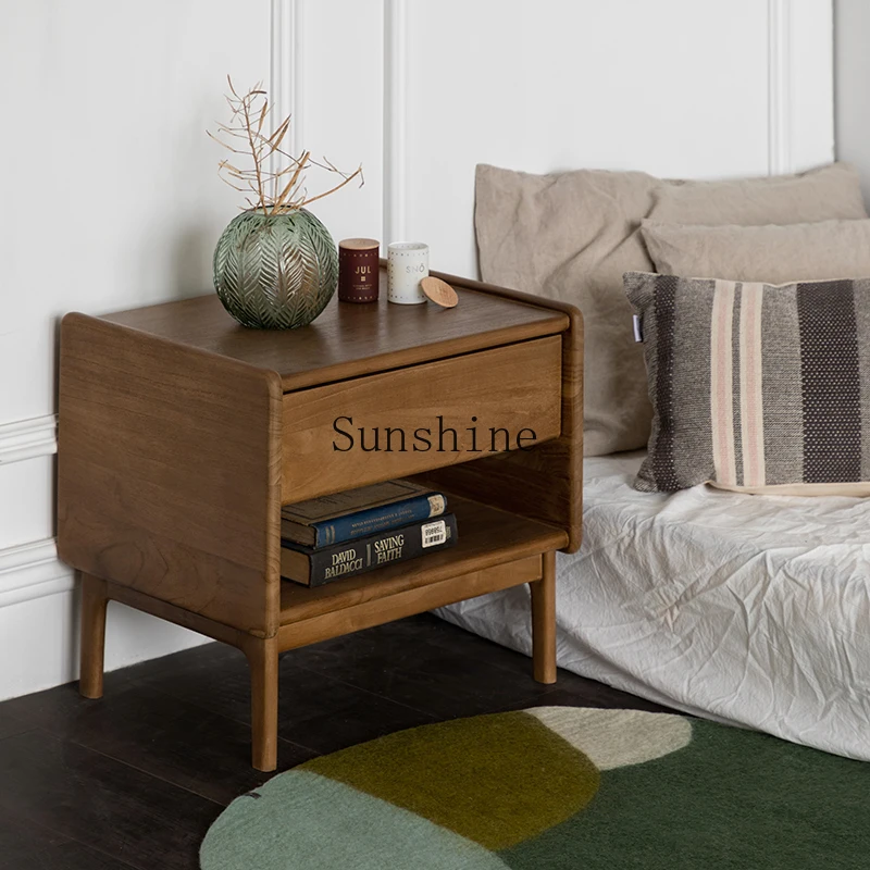 

Modern Minimalist Teak Furniture Bedroom Storage Medieval Bedside Tables