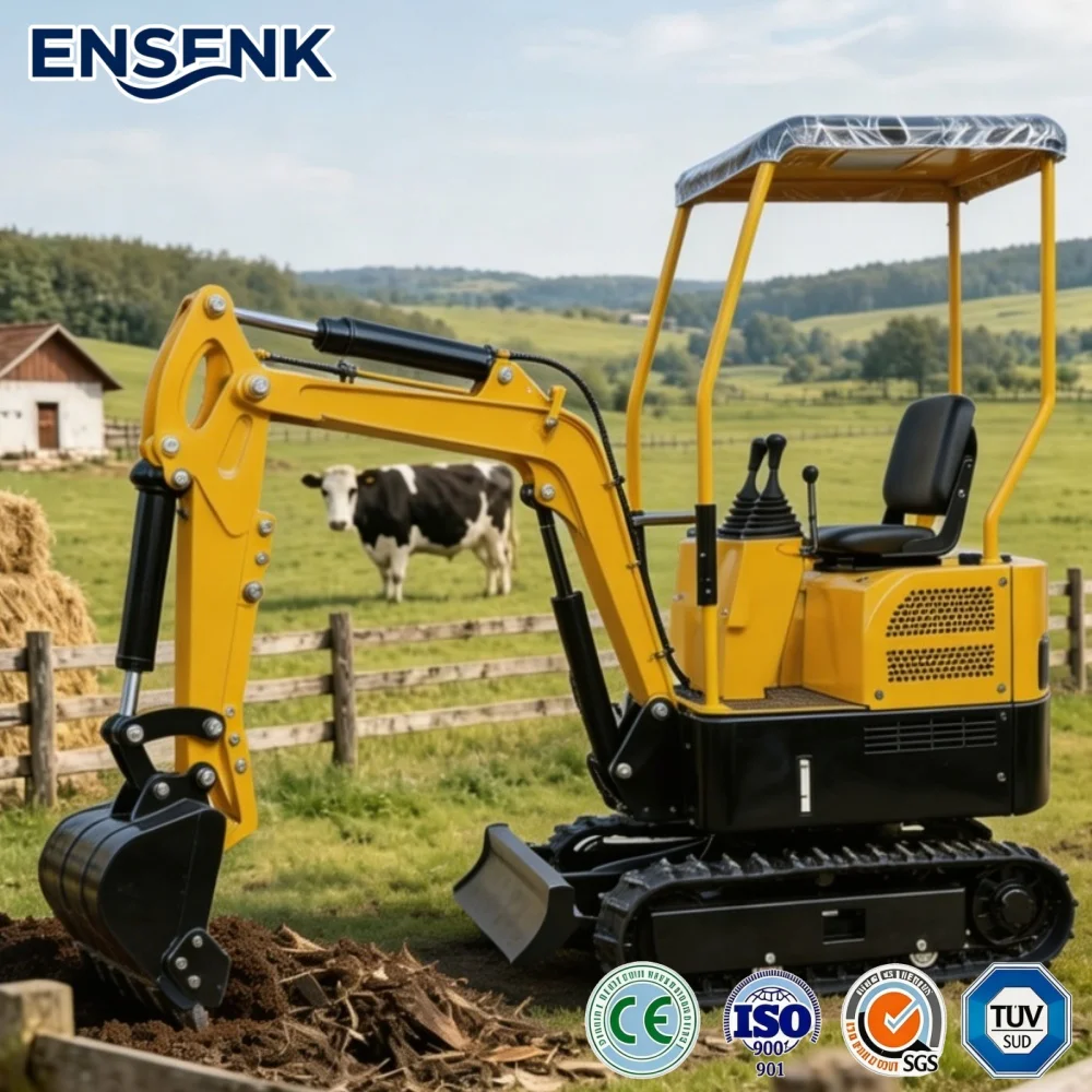 

Mini Excavator 2.5Ton Compact Construction Hydraulic Crawler Diggers Backhoe Farming Equipment garden Families CE Fast