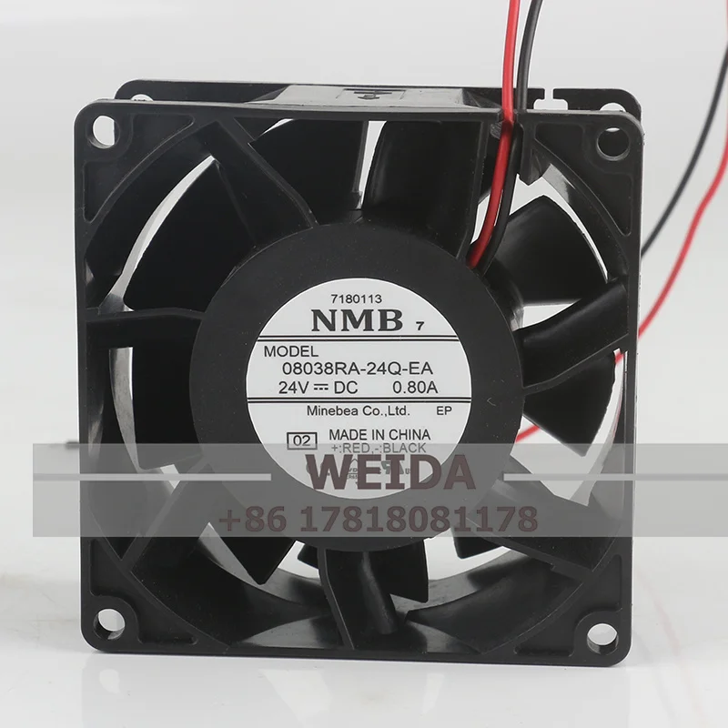 

Оригинальный NMB 5 В 12 В 48 В DC24 В 1,10 А AC EC 8038 80X80X38MM 8 см преобразователь частоты шарикоподшипник 2-проводной 08038RA-24Q-EA охлаждающий вентилятор