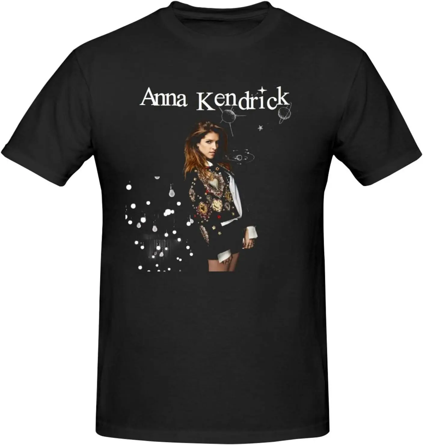 Anna Music Kendrick T-Shirt Men'S Cotton Hipster Hip Hop Longline Crewneck Tee