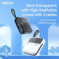 Remax PD22.5W Large Capacity Power Bank with Type C Cable for Mobile Phones Xiaomi Huawei Portable External Battery Fast Charger
