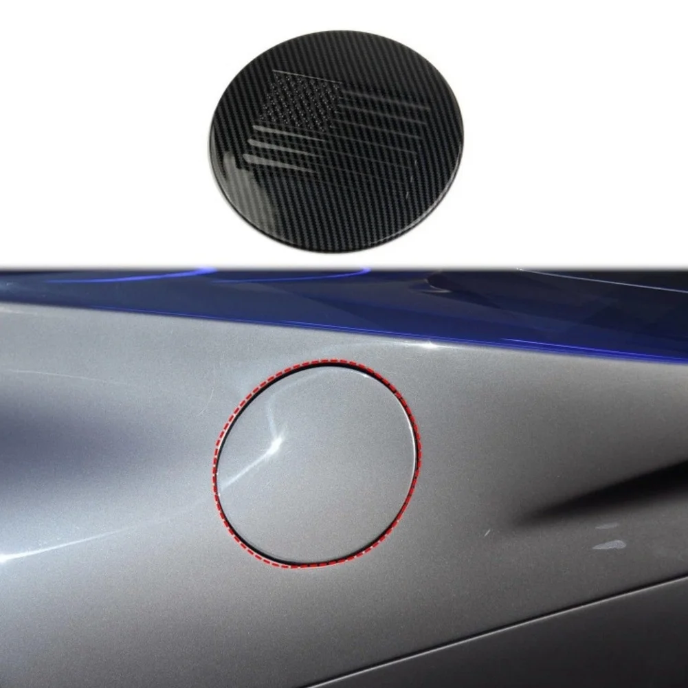 Black ABS Fuel Tank Cap Cover for For ford For mustang 2024 Exterior Trim Decoration Easy Peel and Installation