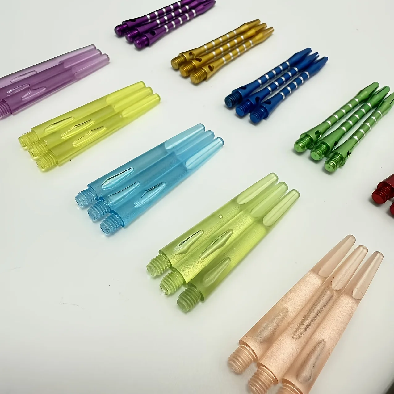 36pcs2BA Professional Aluminum Rod+Frosted PC Rod Combination, Dart Accessories Can Be Used with Various Dart Barrels and Wings.