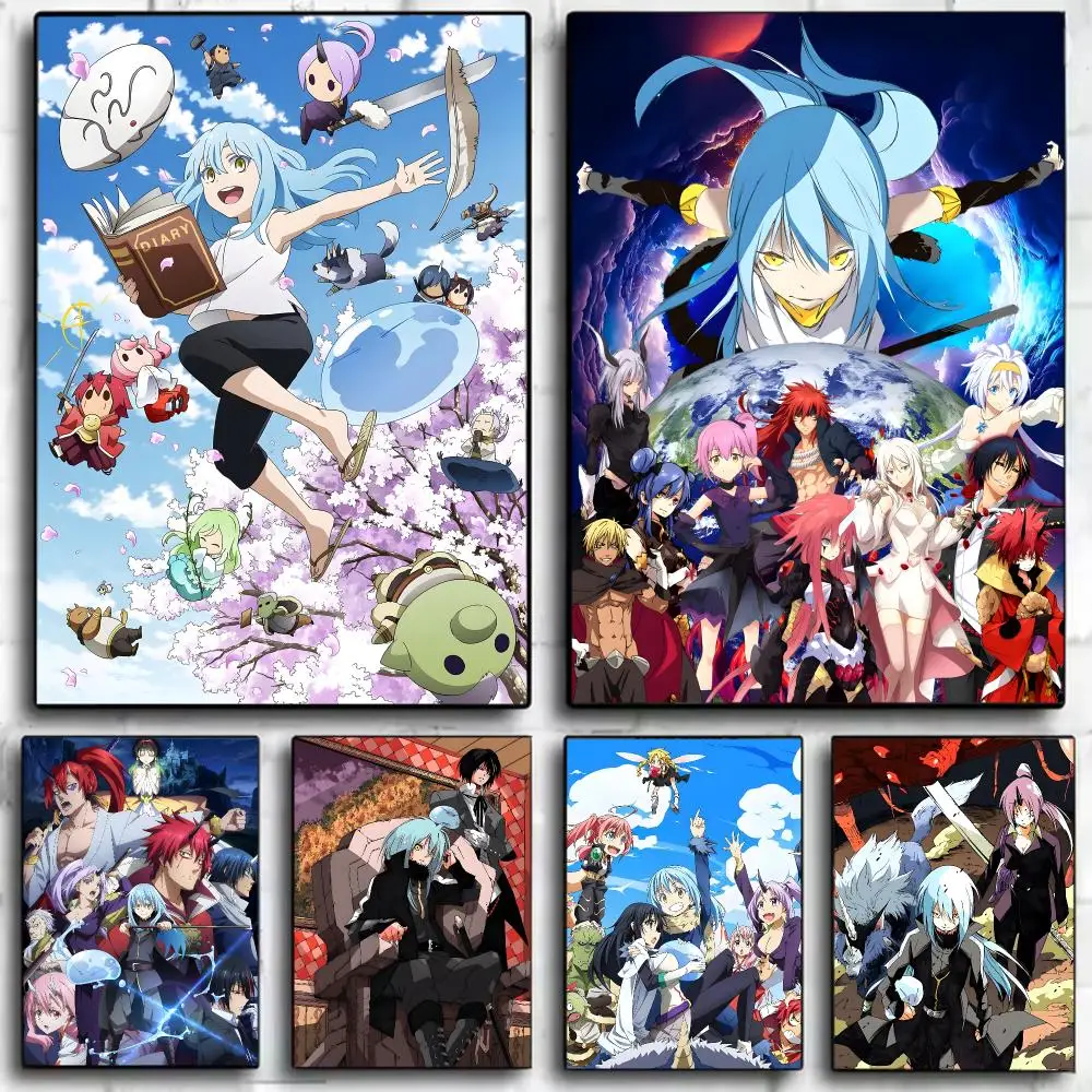 Fantasy Anime T-That Time I Got Reincarnated As A Slime Poster Wall Art Print Decorative Mural Home Decor Gift Unframed
