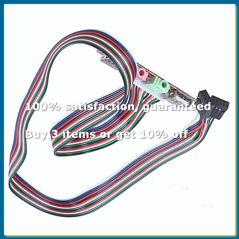 PC Computer USB Port Audio Headset Microphone Cable Support Front Panel-A62I