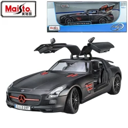 Maisto Original Genuine 1/18 Equal Scaling Mercedes-Benz SLS AMG Multiple opening design Alloy simulation model car toy Ornament