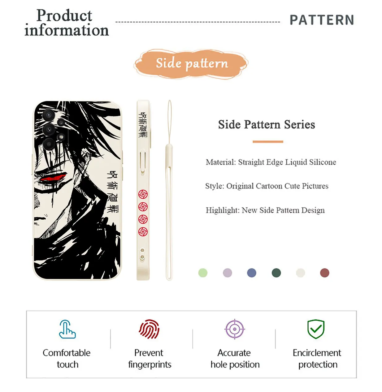 Anime Jujutsu Kaisen Case For Huawei P50 P40 P30 P20 Nova 9 9SE 8 8i Mate 40 30 20 Pro Lite P Smart 2021 Cover With Hand Strap