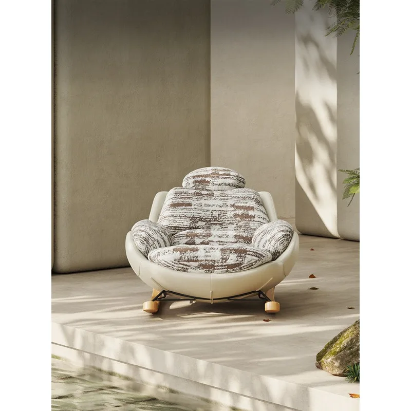 Nordic light luxury rocking chair lazy leisure recliner household sofa chair