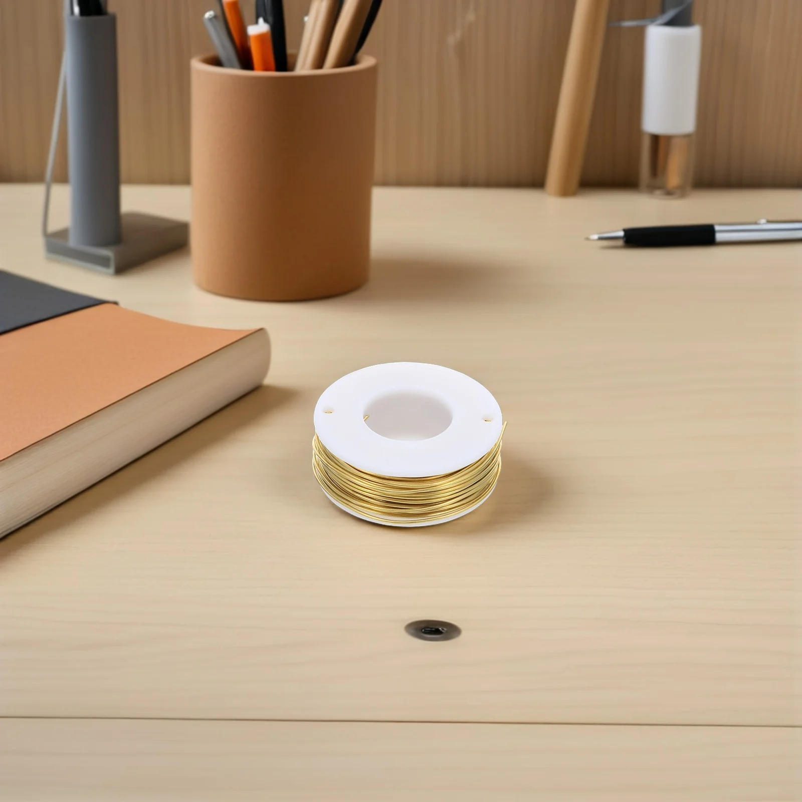 Filo di ottone da 20 metri per la creazione di gioielli Filo di rame per perline artigianali in ottone Filo flessibile per avvolgimento floreale Progetti fai da te Bobina