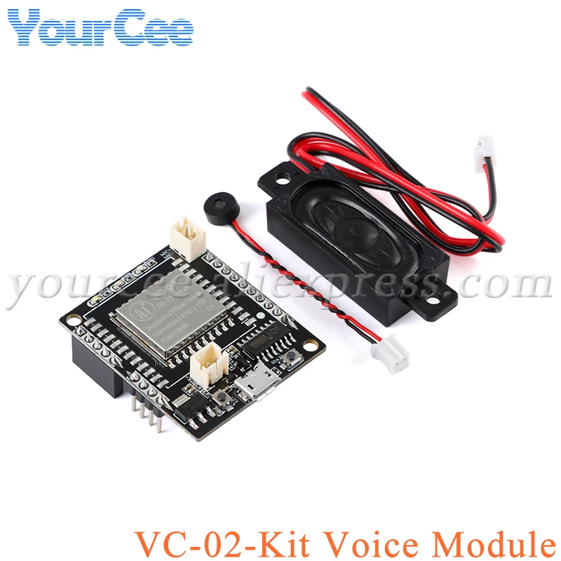 2pcs/1pc VC-02 AI Intelligent Network-free Pure Offline Voice Development Board VC02 2MB Recognition English Voice Sound Control