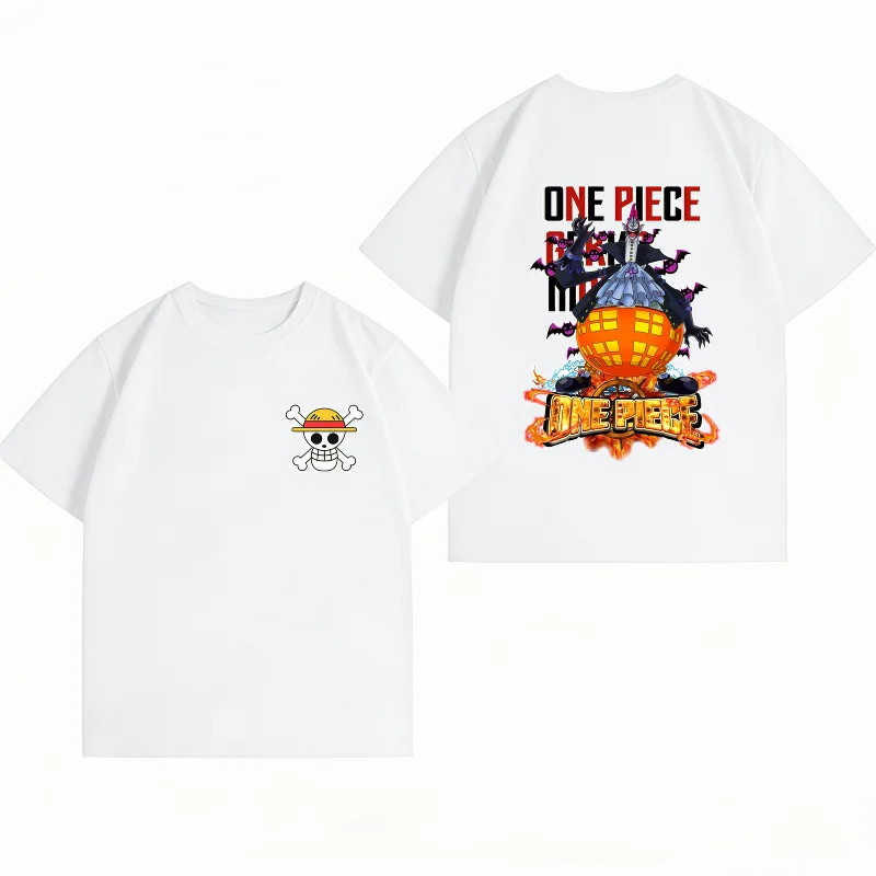 Men's Clothing New 100% Cotton Breathable Summer T-Shirt Bandai One Piece Gecko Moria Print Casual Streetwear Men's Tops