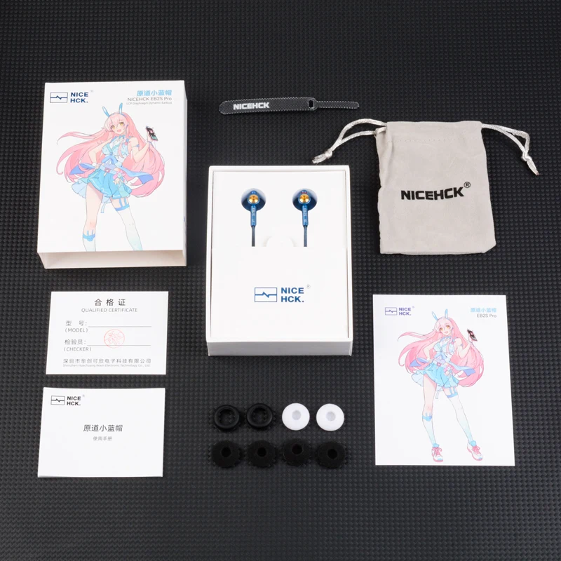 NICEHCK EB2S PRO 3.5/4.4mm Plug Metalen Headset HIFI Bass Muziek Oordopjes 15.4mm Dynamische Microfoon Oortelefoon voor Meeting Game IEM