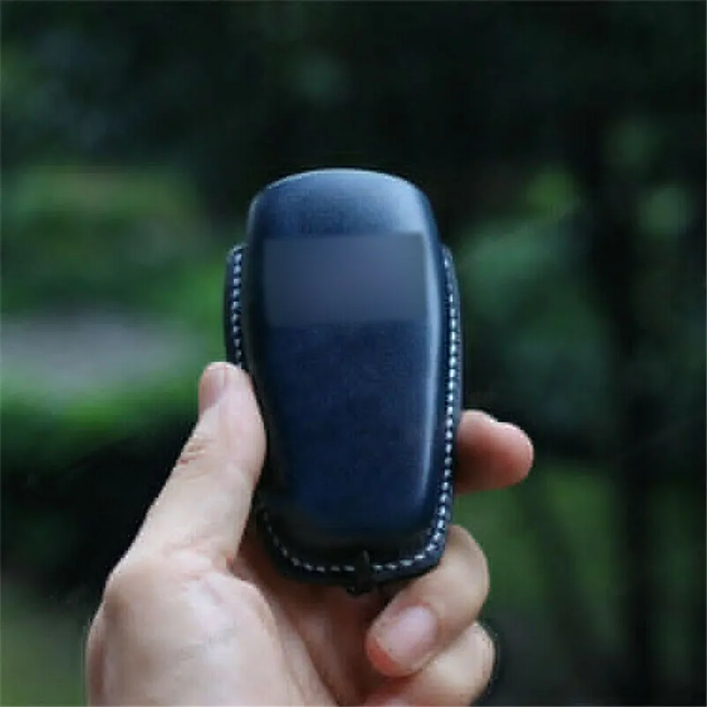 100% Handmade Leather Car Remote Smart Key Fob Case Cover Bag Shell Holder Protector Fit For Aston Martin DB11 Accessories