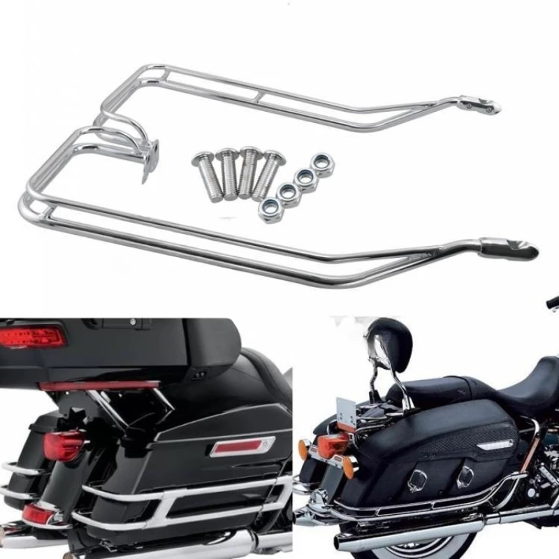

Suitable for Harley Glide CVO double light glide modification, Luwang side box bumper, side box guard 09-13