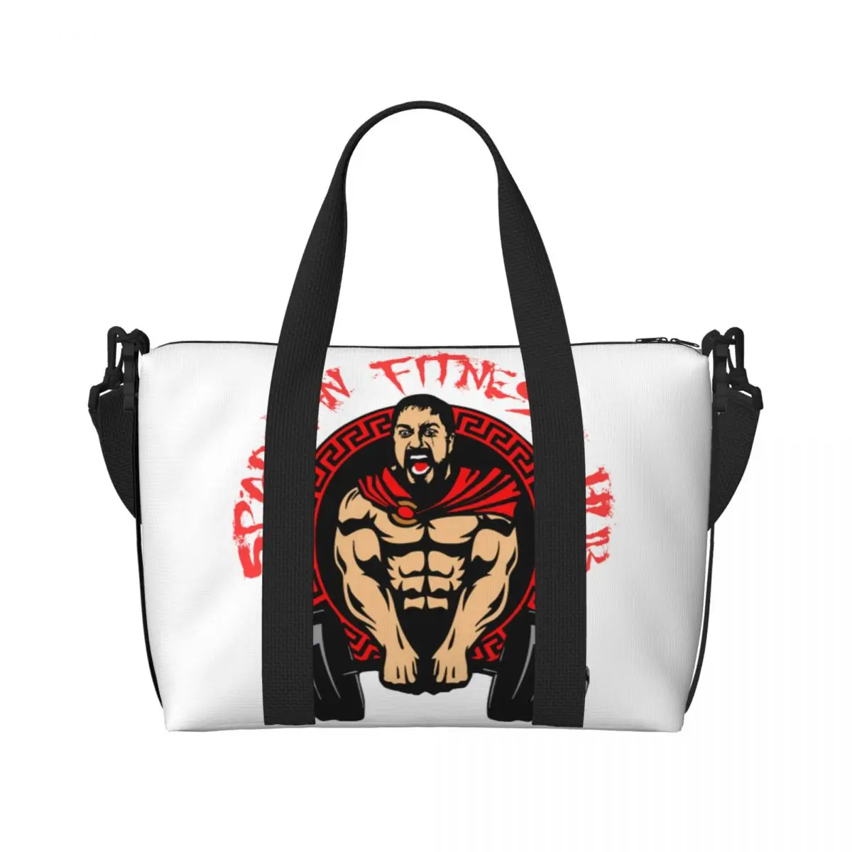 

Custom Large Spartan Gym Tote Bag for Women Bodybuilding Fitness Muscle Shopping Shoulder Beach Gym Travel Bag