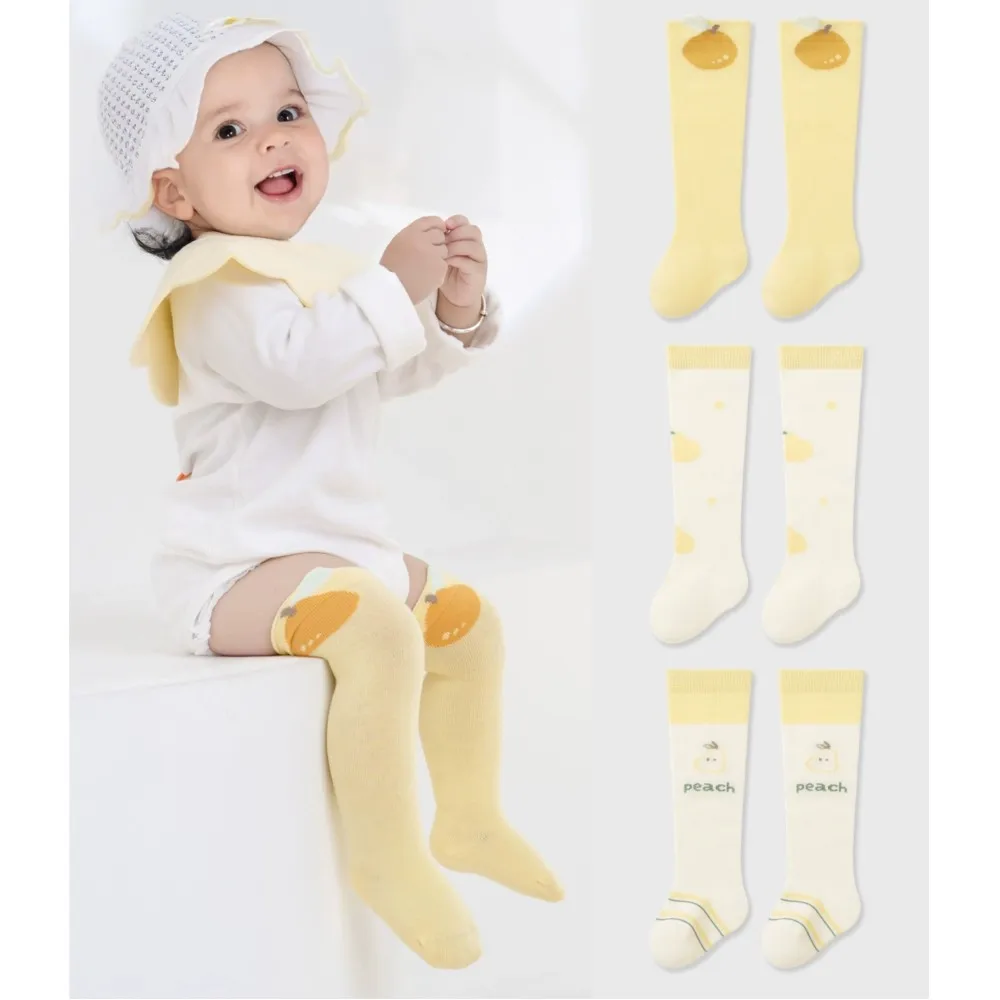 3 أزواج من جوارب الأطفال القطنية بنمط الرسوم المتحركة للأطفال الصغار من عمر 0 إلى 3 سنوات