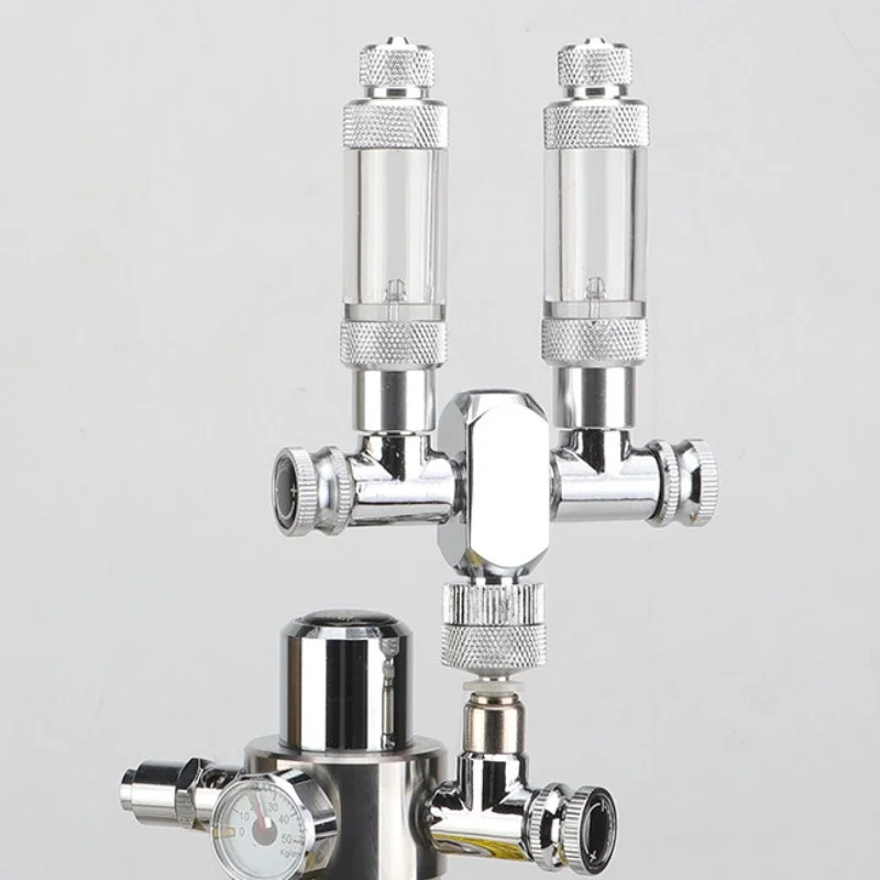 

Co2 Distributor Multi Way Splitter Needle Valve Aquarium Stainless Steel 2Ways Solenoid Regulator Check Valve Bubble Counter