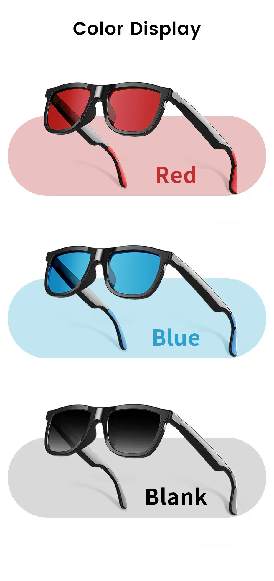 2026 Neue Audio-Smart-Brille mit elektrochromen Gläsern, magnetischer Aufladung, ultraklarem Bild, Bluetooth-Anruffunktion und Musikwiedergabe – Detail 11