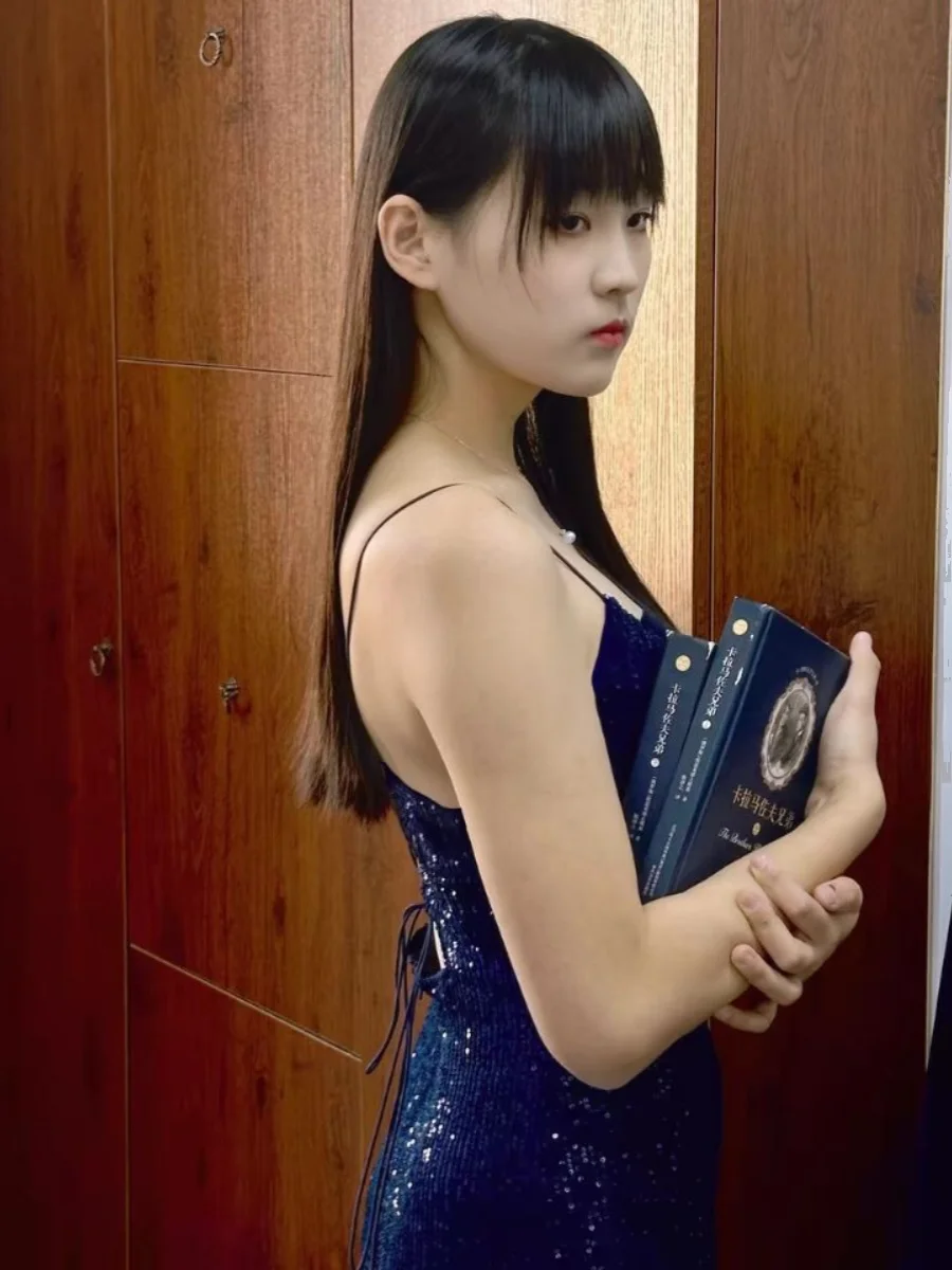 

Girl Two-Way ter Sequin Dr Long Evening Gown for Adults Birthday Par Ball Faionable Svel Floor-Length