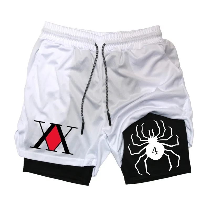 shorts-de-ginastica-masculinos-anime-hunter-x-hunter-camada-dupla-2-em-1-respiravel-de-secagem-rapida-absorve-o-suor-calcas-esportivas-para-corrida-e-academia
