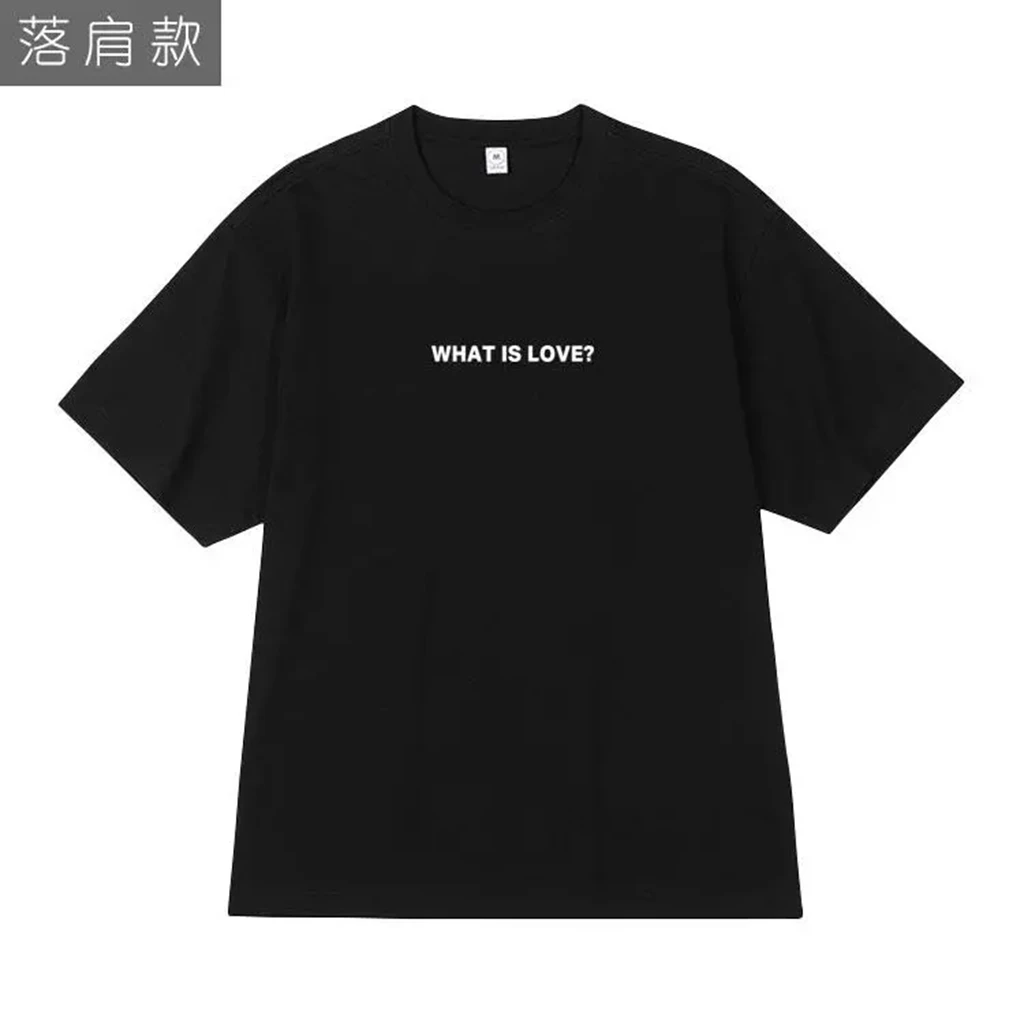 2024 Thai drama TharnType Trend Stars Same Style Letter What is love T-shirt Fans Women Men Summer Oversized Cotton T-shirt