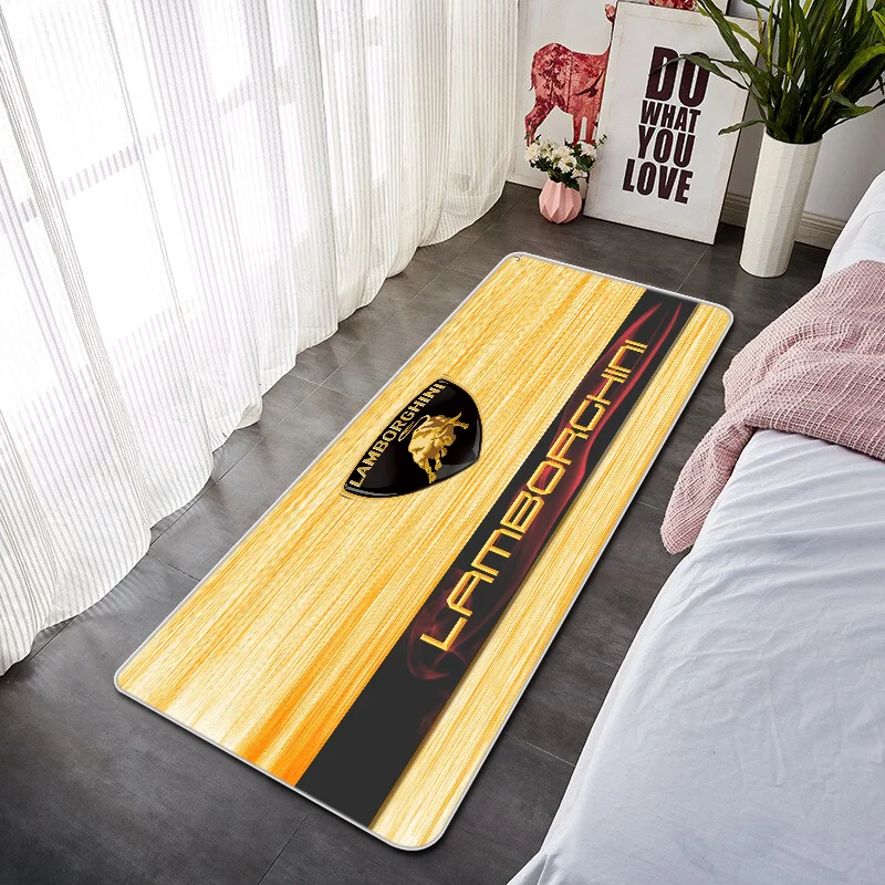 Floor Rug L-Lamborghini Mat for Hallway Doormat Entrance Door Room Mats Custom Rugs Home Bathroom Carpet Carpets Bath Foot House